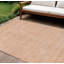 Tapis intérieur floral lavable pêche et ivoire 8 pi x 10 pi