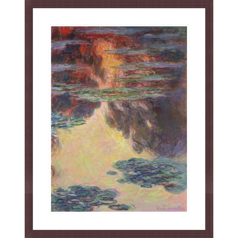 Nymphéas par Claude Monet - Impression sur toile, H 29,5 po x l 23,35 po