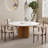 59" Modern Round Dining Table, Glossy White Sintered Stone, Solid Wood for 6-8-1363676660-1366837319