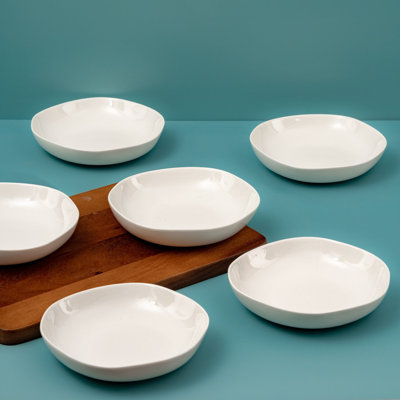 Soucoupe en porcelaine | Soucoupe de forme inégale | 5,1 po