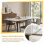 Modern Dining Table with Sintered Stone Top, White Matt Finish and Robust Carbon Steel Legs-834040415