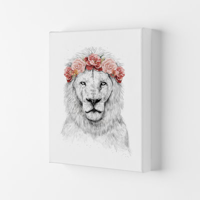 Festival Floral Lion by Mercedes Lopes Charro - Print