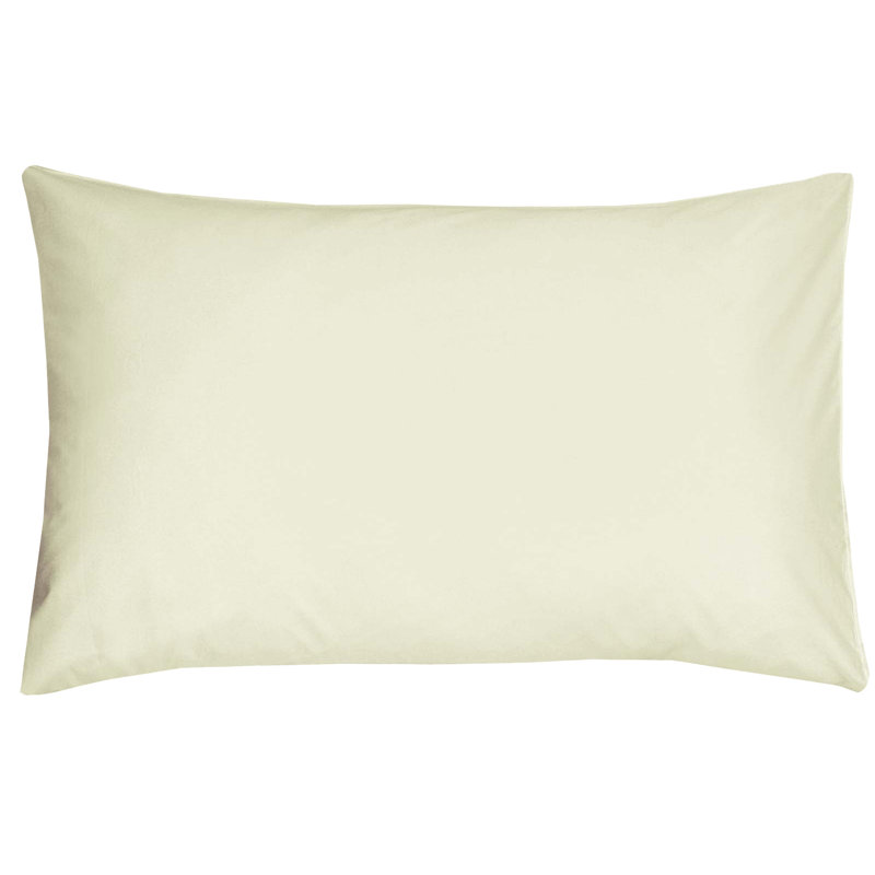 Cotton Blend Machine Woven Housewife Pillow Case, Ivory