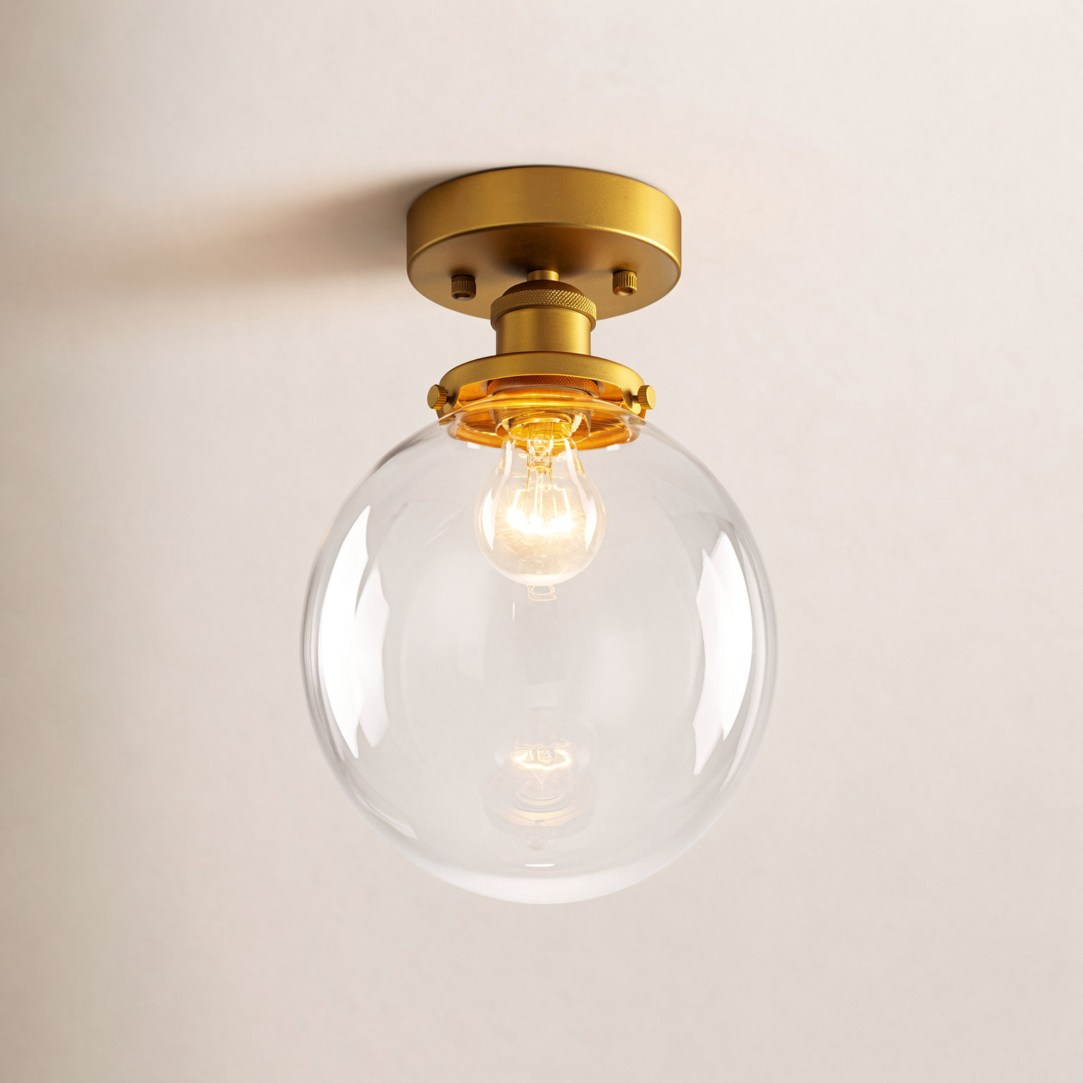 Brunsville 8" Single Light Semi Flush Mount
