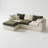 108" Cloud L-Shaped Modular Sectional Sofa, 2 Washable Cover Sets with Ottoman, Oversized Deep Seat Living Room Couch for DIY Color Switch, Boneless Style (White & Green)-1865112588