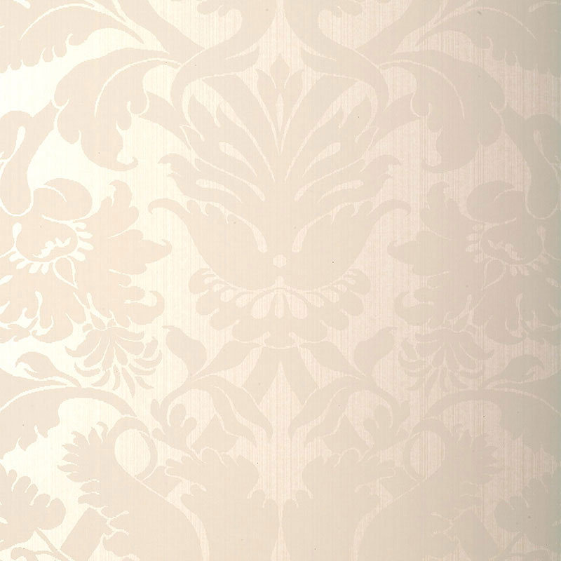 Fiorella Damask Wallpaper, Pearl