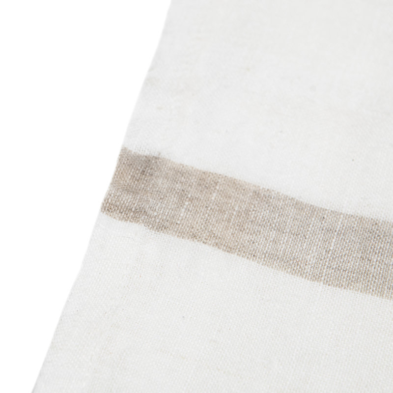 Laundered Linen Square, White/Natural
