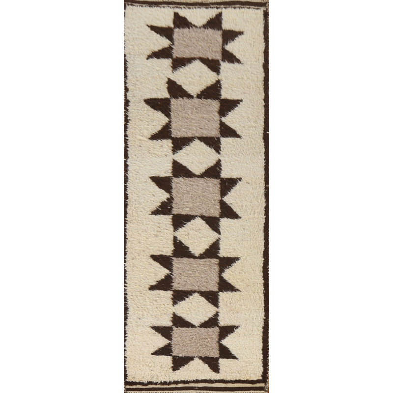 Natural Dye Anatolian Oriental Runner Rug 3x10