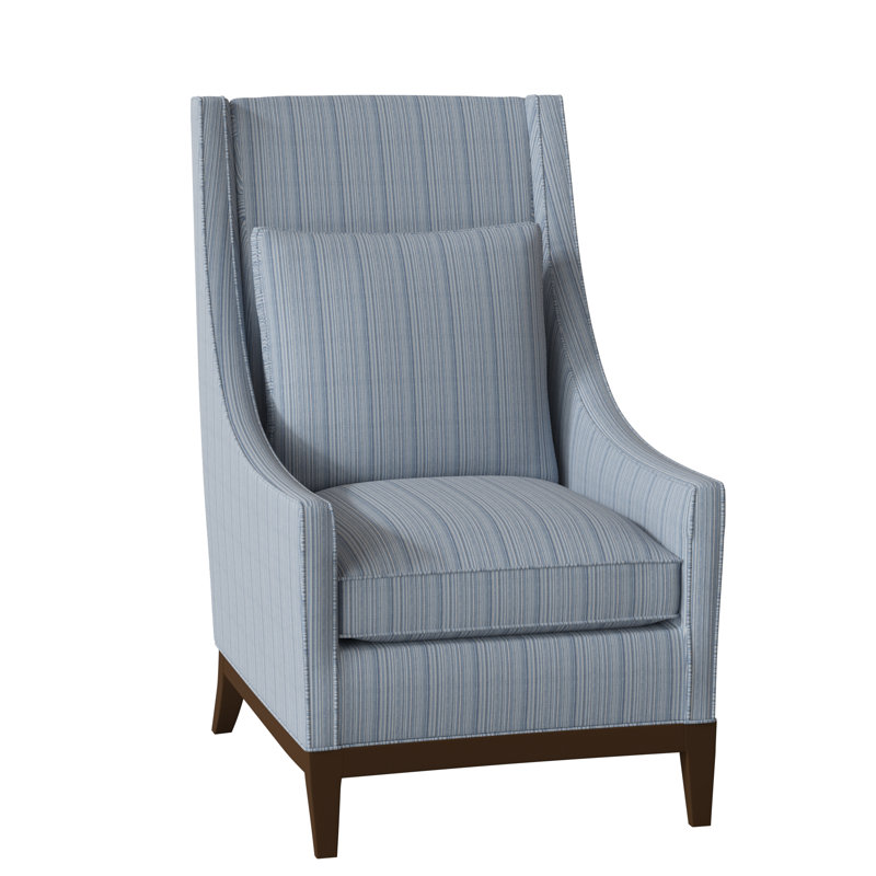 Eastside Wingback Chair, Burnished Brown, Frontier Charcoal