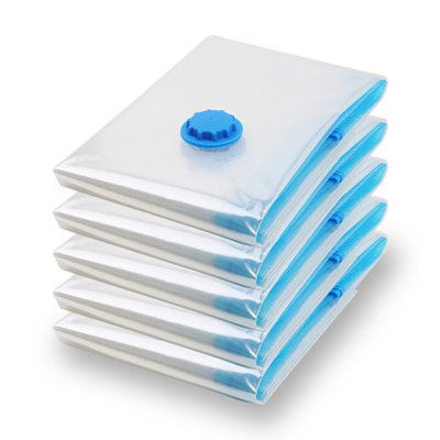 Vacuum Storage Space Saving Bag Bags Compressed Travel Reusable Large- 6PC