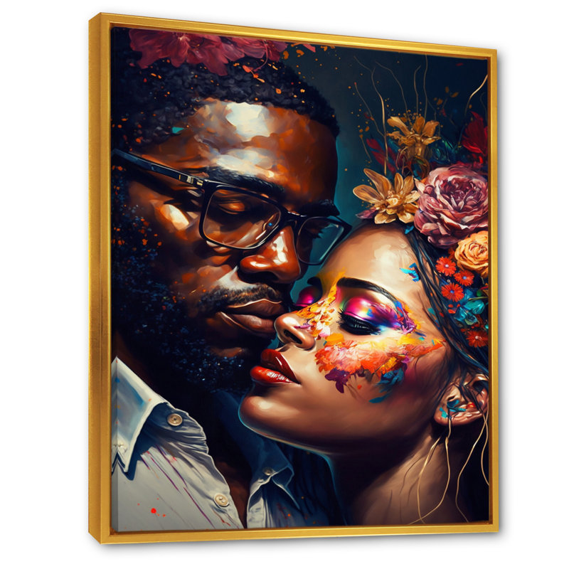 - Art mural traditionnel sur toile, H 20 po x l 12 po x P 1 po, Toile avec cadre flottant or