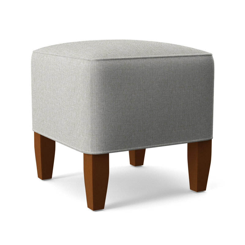 Brooklyn Upholstered Ottoman, Beige Performance Fabric; 0851-73, Coffee Finish