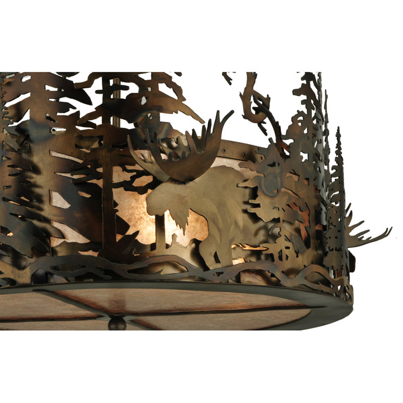 Moose At Dusk 4 - Light Chandelier