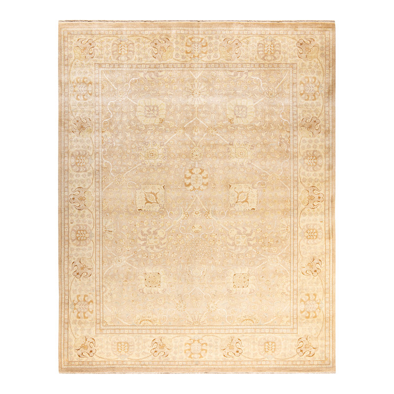 Tapis unique en laine noué à la main de style années 1990 de 8 pi 2 po x 10 pi 2 po Hayner