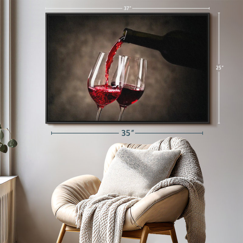«Serving Red Wine Wall Art», H 25 po x l 37 po