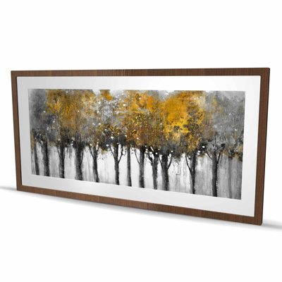 Illuminated Forest - reproduction encadrée avec passe-partout | Décor de bureau