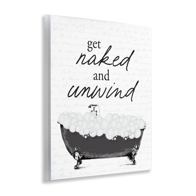 «Unwind Bubble Bath», plaque murale avec lettres et doublure