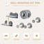 5Pcs Cat Wall Shelves, Pet Wall-Mounted Climbing Shelf Set, Kitten Activity Centre With Condo, Cushion, Scratching Post, Jumping Platform, Brown