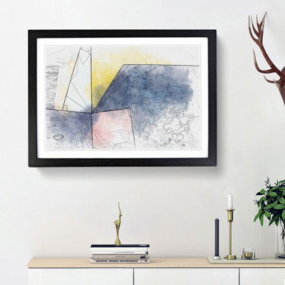 Geometric Angles in Abstract - Framed Print
