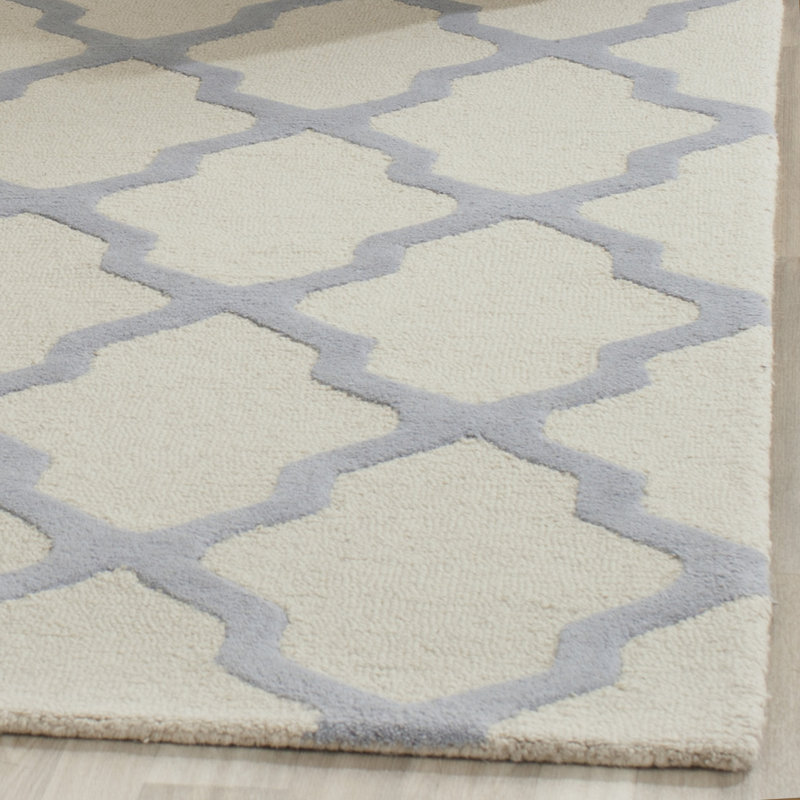 Darbonne Geometric Wool Hand Woven Area Rug, Rectangle 61 x 91 cm