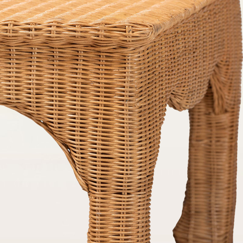 Table basse Kayleigh Ming Style Rattan - Table rectangulaire boho chic pour les espaces de vie