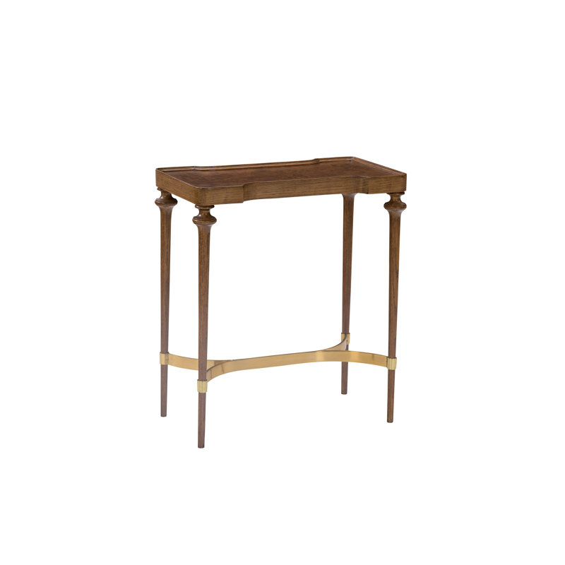 Trouvé Solid Wood End Table, Dark Oak