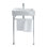 Lavabo de salle de bain mural rectangulaire en céramique avec trop-plein Vero