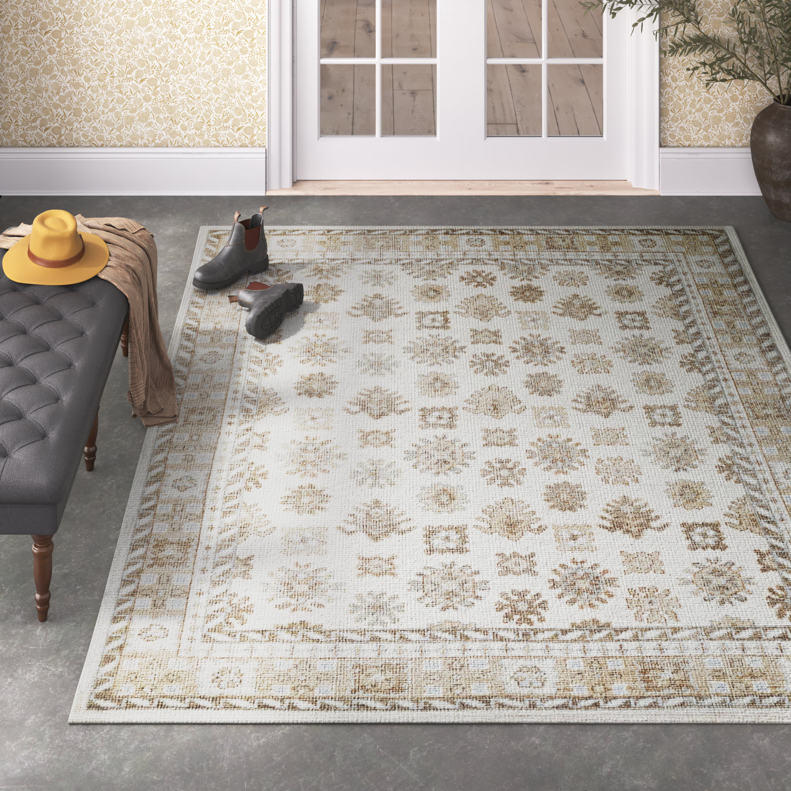 Ronia Handmade Rug, Rectangle 7'6" x 9'6"