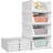 5 Pack Stackable Closet Storage Basket, Multifunctional &...