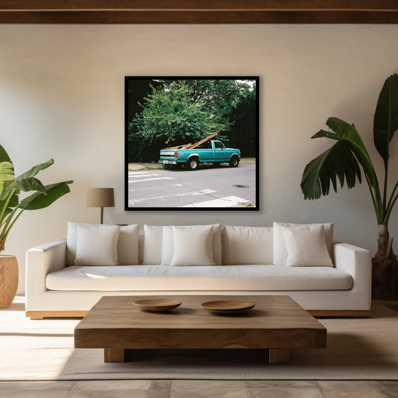 Good Good "Kensington Ford", art mural par Stanley Collins | Reproduction de photo encadrée - Carré, Blanc, H 48 po x l 48 po