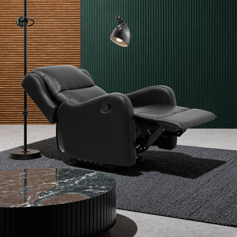 Fauteuil inclinable moelleux pour le salon - Siège confortable avec structure en bois massif et inclinaison sans effort