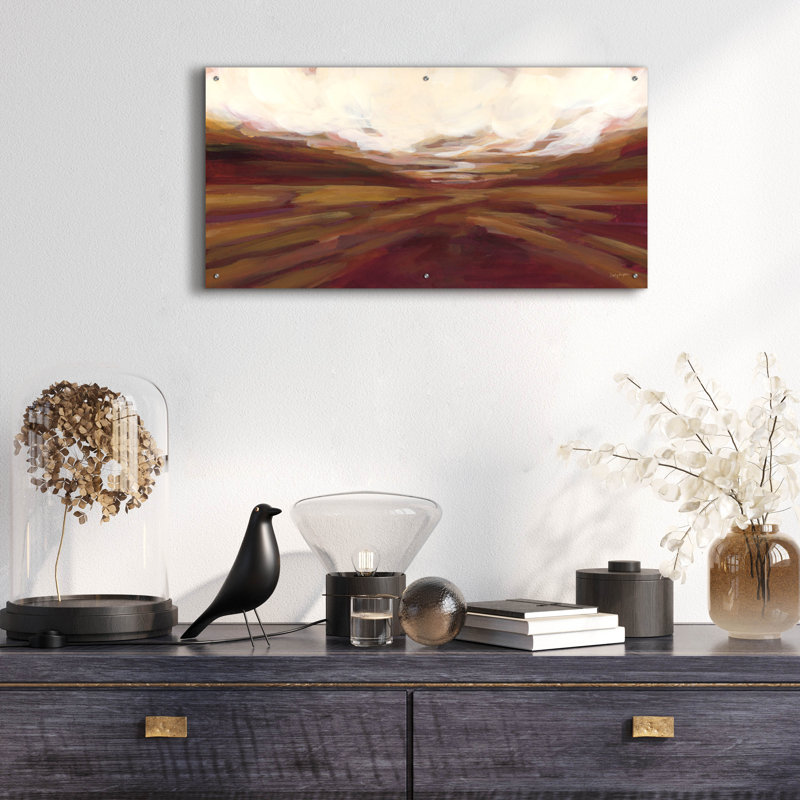  «Russet Ridge» par Haley Knighten, art mural en verre acrylique, 48 po x 24 po