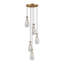 Lustre contemporain en verre plaqué or et verre à 5 lumières Contemporary-1024003489