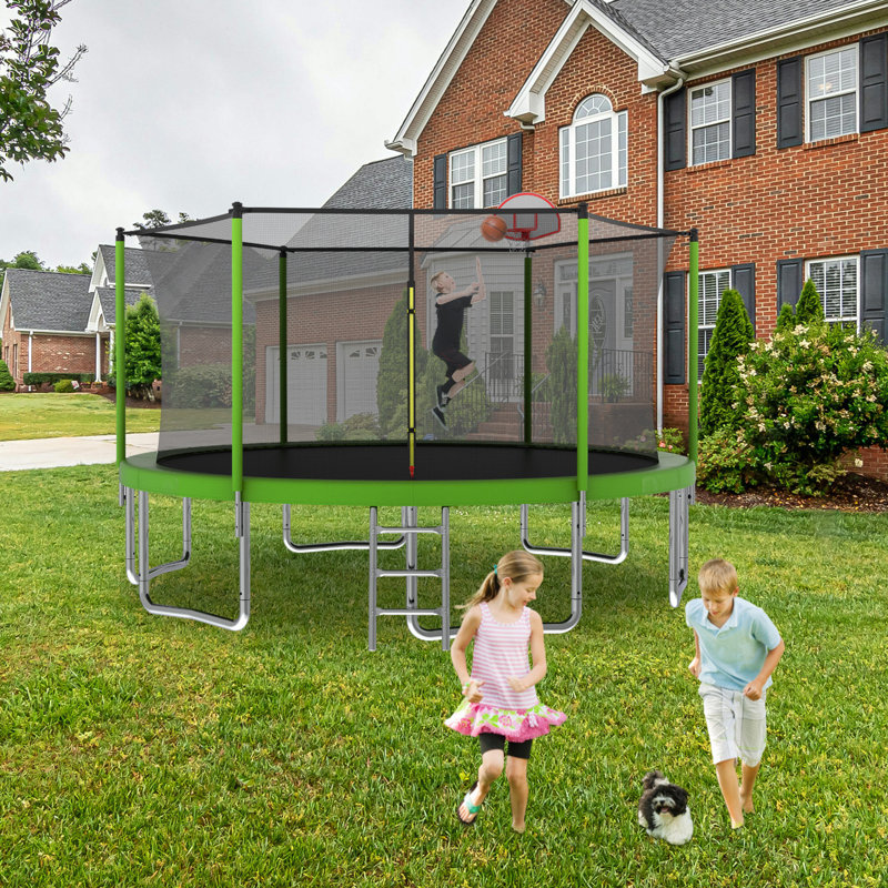 Trampoline en filet 10 pi, Vert