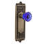 Egg & Dart Plate with Crystal Cobalt Door Knob-1301357073
