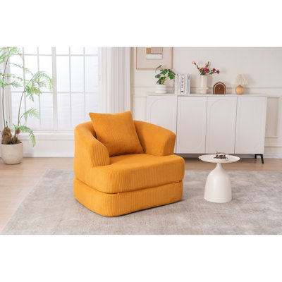 Fauteuil inclinable en velours côtelé pliable peu encombrant pour des maisons confortables