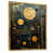 Toile avec cadre flottant or