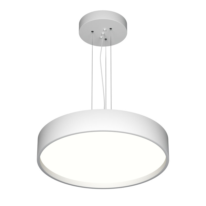 Gilda 1 - Light LED Drum Pendant, 12 cm H x 70 cm W x 70 cm D, Matt White