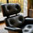 Leather Lounge Chair with Ottoman, Solid Wood Frame and Heavy-Duty Aluminum Alloy Base-1702219448