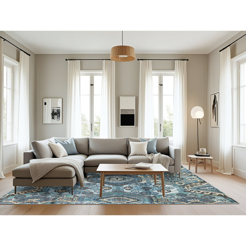 Abstract Indoor Rug, Rectangle 8' x 10'