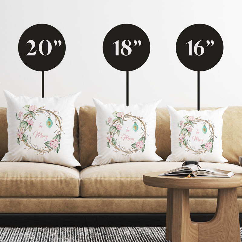Housse de coussin Be Merry Holiday, H 16 po x l 16 po