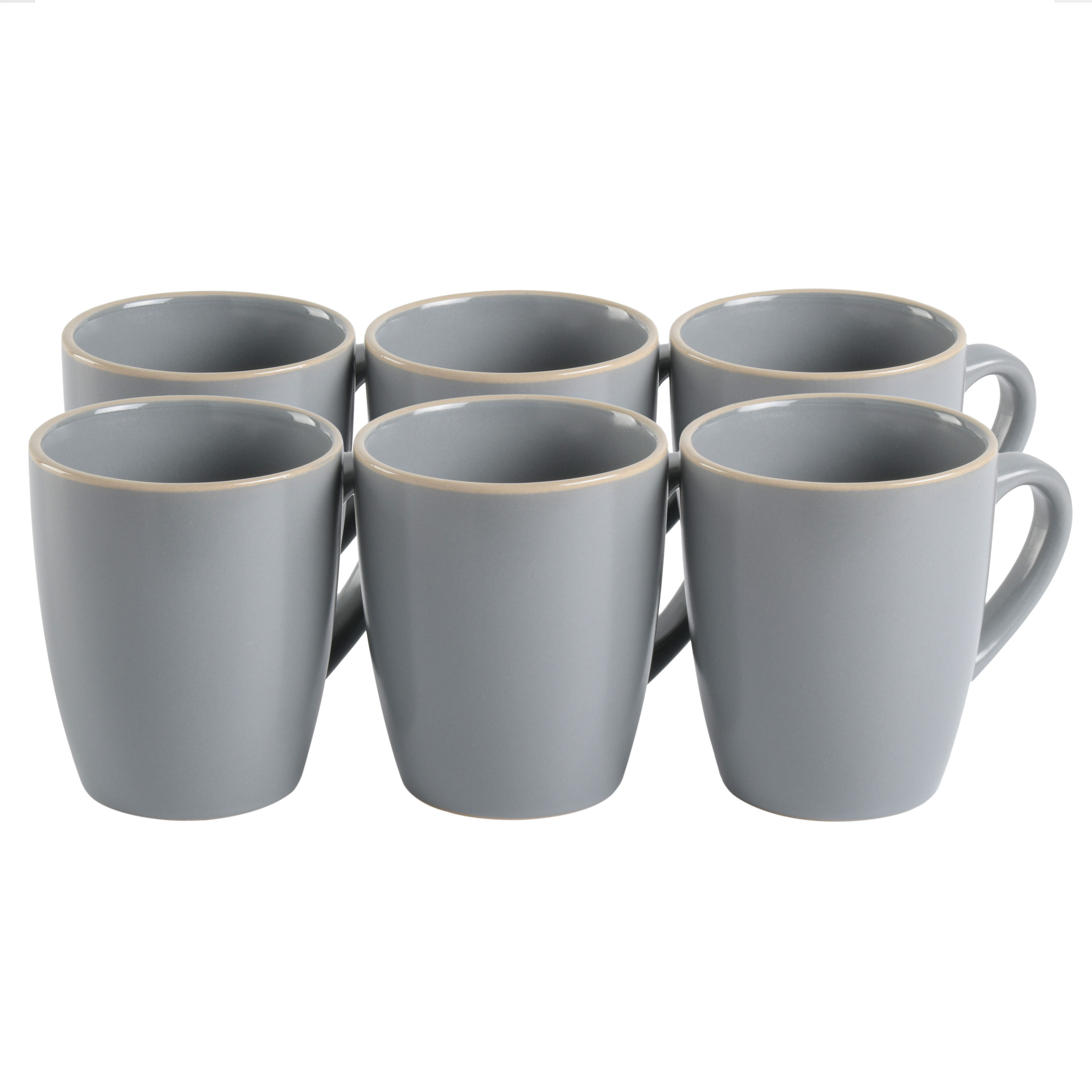 White Classic simple modern mugs Solid Matte Coffee cups matte white  capacity 12 oz durable Set of 4