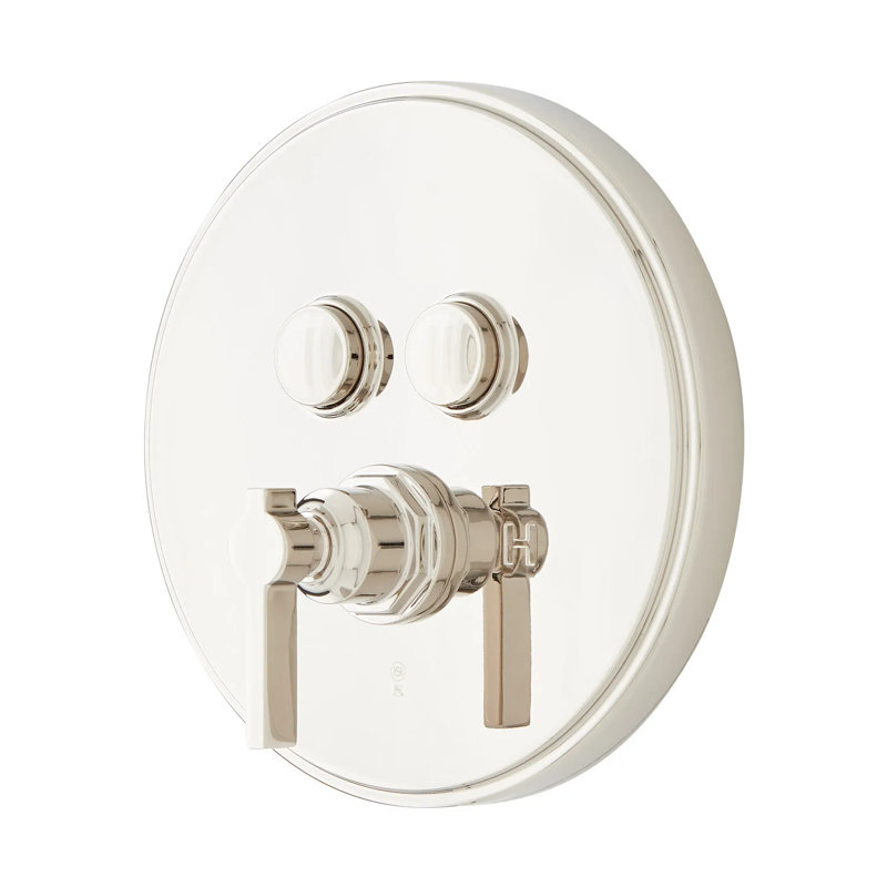 Signature Hardware Greyfield Pressure Balance Shower Trim, Polished Nickel