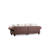Modern 3-Seat Sofa with Beech Wood Frame & Wooden Legs, 118.1 x 45.3 x 31.5 inches | 100% Polyester Fabric, Soft Grey Foam & Feather Cushions | 9 Included Pillows, Stylish Brown & White Design for Living Room