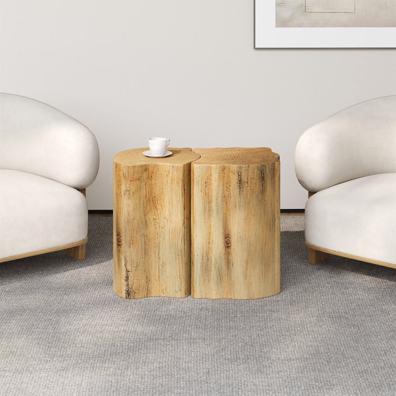 Table de bout irrégulière 2-en-1 MGO (table incluse seulement), Naturel