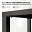 Table d'appoint d'extérieur 45,5 cm pour jardin, noir