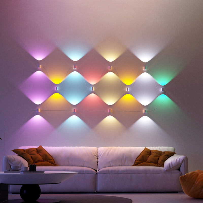 Applique murale 32 lumières douces 12 lumières à DEL avec lumière blanche chaude 32 pi