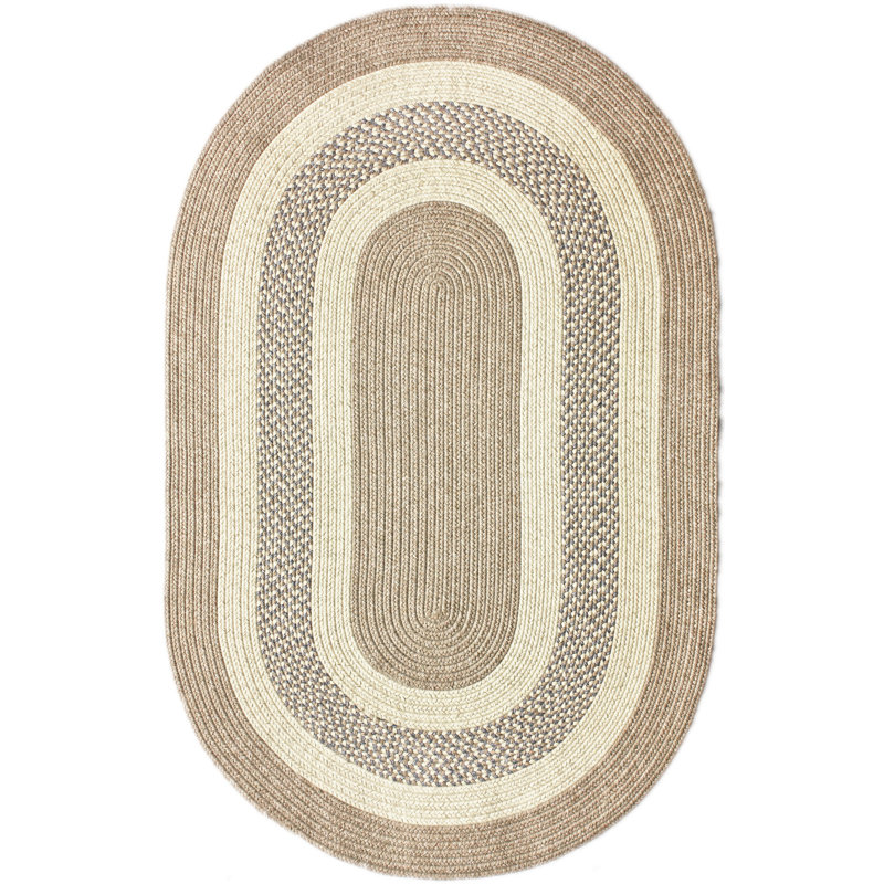 Geometric Indoor / Outdoor Rug, Oval 5' x 8'