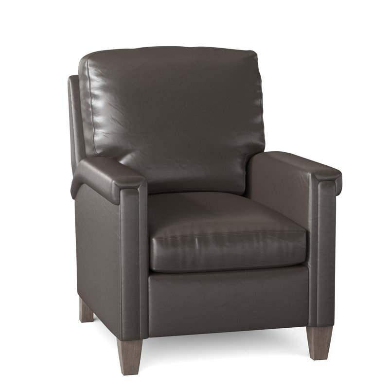 Kara 32" Wide Faux Leather Standard Recliner, Rio Mineral Genuine Leather, Stone, Manual