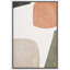 Mid Century Shape "Muted Abstract Color Blocks Artwork, Vibrant Simple Neutral Modern Wall Pictures, Framed Canvas Giclee Print Wall Art"-56686972-56686973